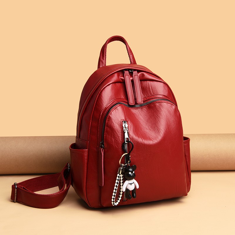 Balo Da Mềm Ngăn Chứa Rộng Thời Trang Hàn Quốc Mới Cho Nữ