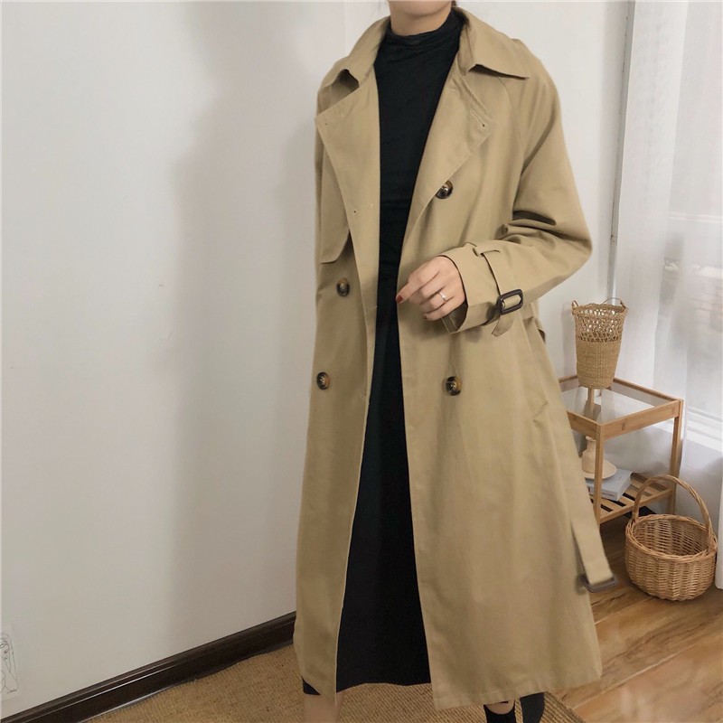 Áo Trench Coat Dáng Dài Hàn Quốc Nữ Áo Khoác Jacket Blazer ULLzang VFSAKD260319