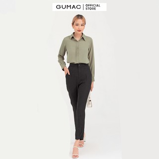 Quần tây nữ dáng cơ bản GUMAC QB702, chất cotton lạnh thoải mái, thanh lịch