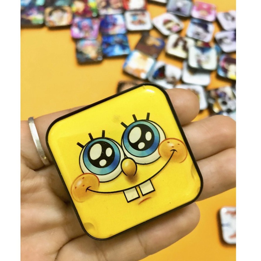 Máy nghe nhạc hình SpongeBob RĂNG dễ thương mp3 hỗ trợ thẻ nhớ 8gb sd tf + tai nghe chất lượng cao