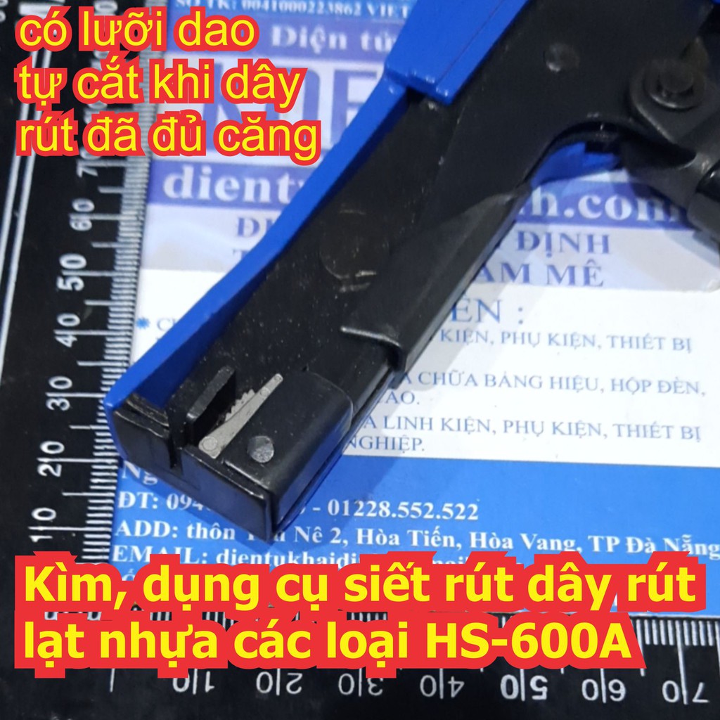 Kìm, kèm dụng cụ siết rút dây rút, lạt nhựa các loại HS-600A kde6536