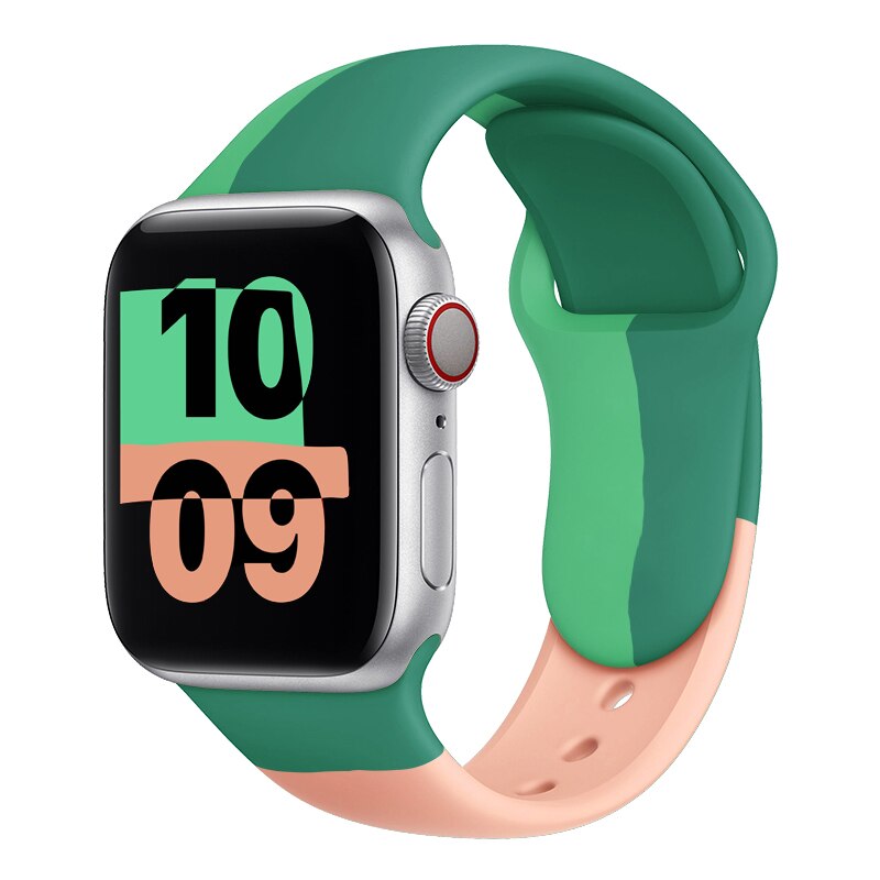 Dây Đeo Silicone Cho Đồng Hồ Apple Watch Series 6 Se 5 4 3 2 1 44mm