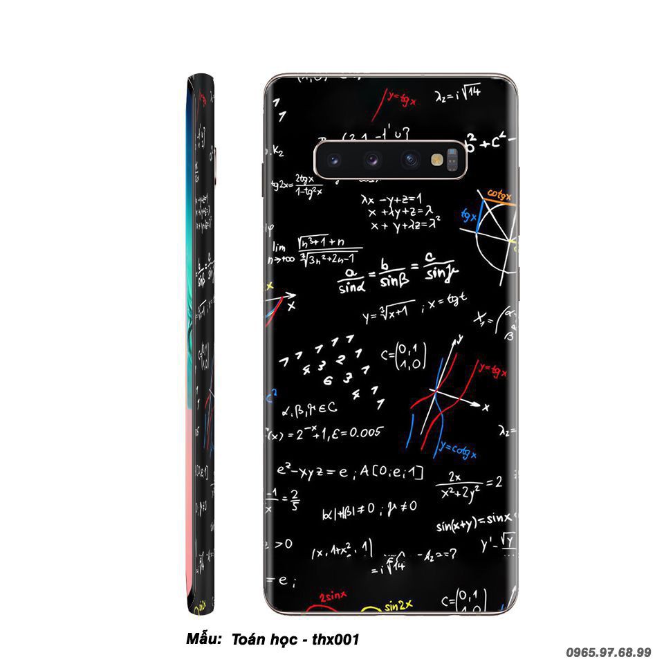 Miếng dán skin SamSung Galaxy S9 / S9 Plus  in hình Toán học [ Nhiều hình ]