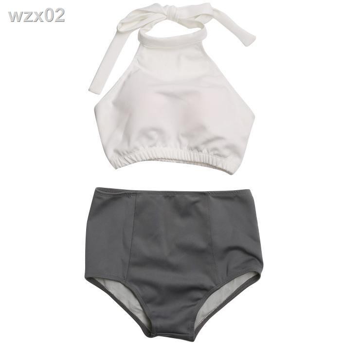 Phong cách mới Hàn Quốc xẻ cao cổ bảo bối khí chất áo tắm bikini cạp che bụng nữ đi nghỉ mát suối nước nóng