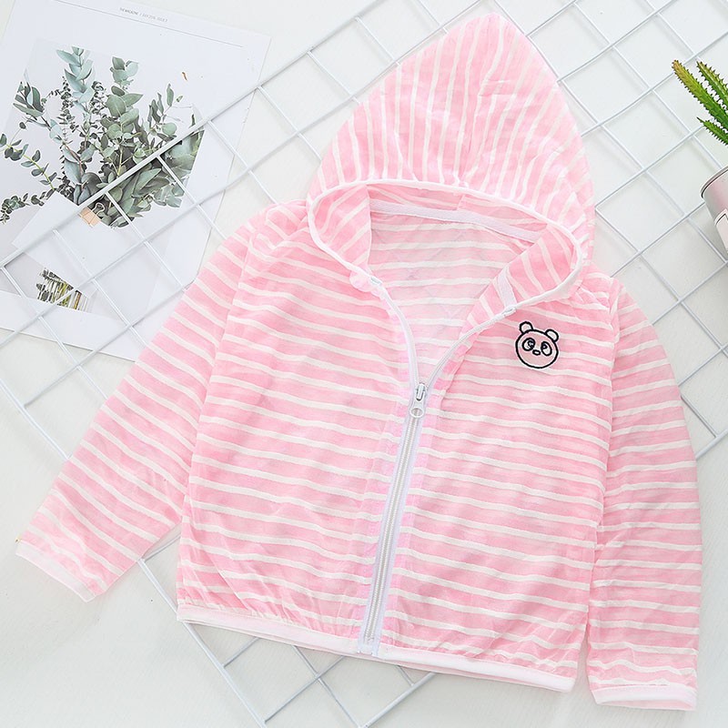 Áo hoodie dây khóa kéo chống tia UV cho bé