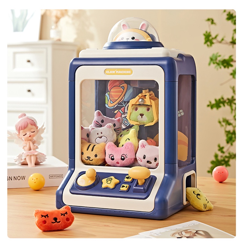 Máy Gắp Thú Bông Bé Thỏ Phi Hành Gia Dành Cho Bé Đi Kèm 10 Gấu Bông Và 10 Bóng Có Hiệu Ứng Âm Nhạc Và Đèn