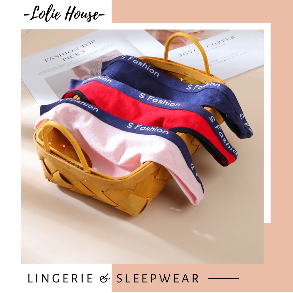 Quần lót lọt khe nữ cotton S Fashion dáng thể thao sport sexy LOLIE HOUSE - LK3 | BigBuy360 - bigbuy360.vn
