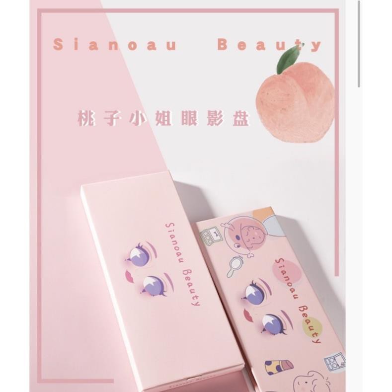 Bảng mắt hồng đào Sianoau Beauty 10 ô, nhiều màu nhũ siêu xinh