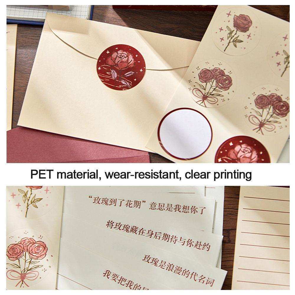 Bộ 20 Tấm Sticker Dán Trang Trí Hình Hoa Tulip Và Hoa Hồng DIY