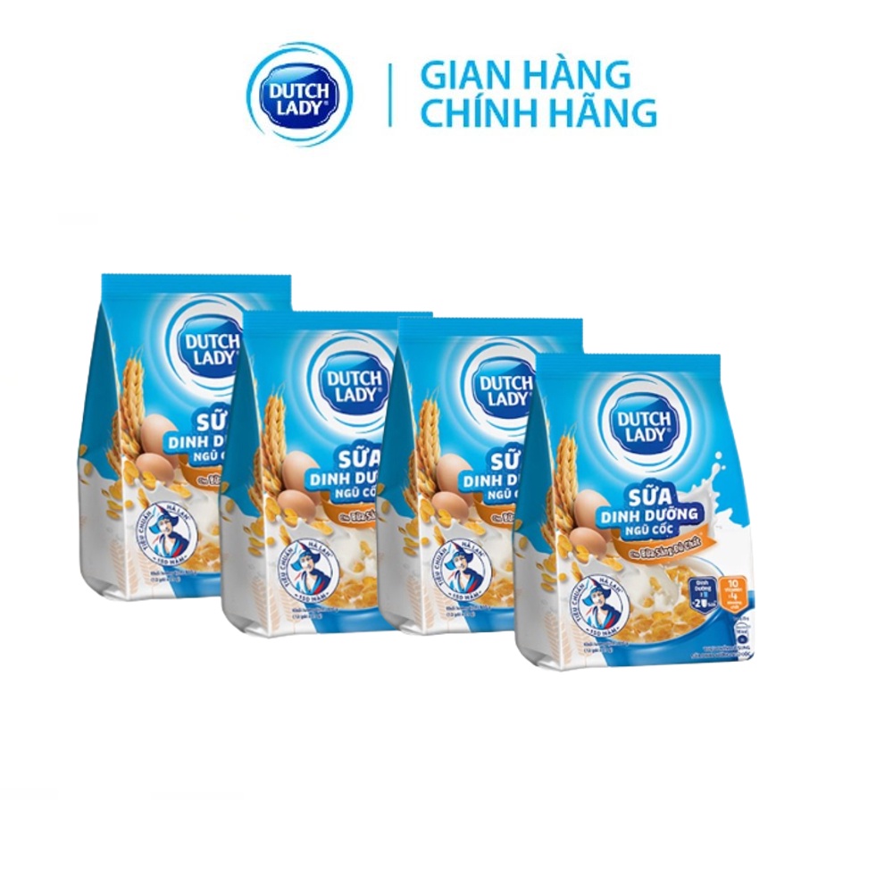 Combo 4 Túi 12 Gói Sữa Dinh Dưỡng + Ngũ Cốc Cô Gái Hà Lan (gói 300g)