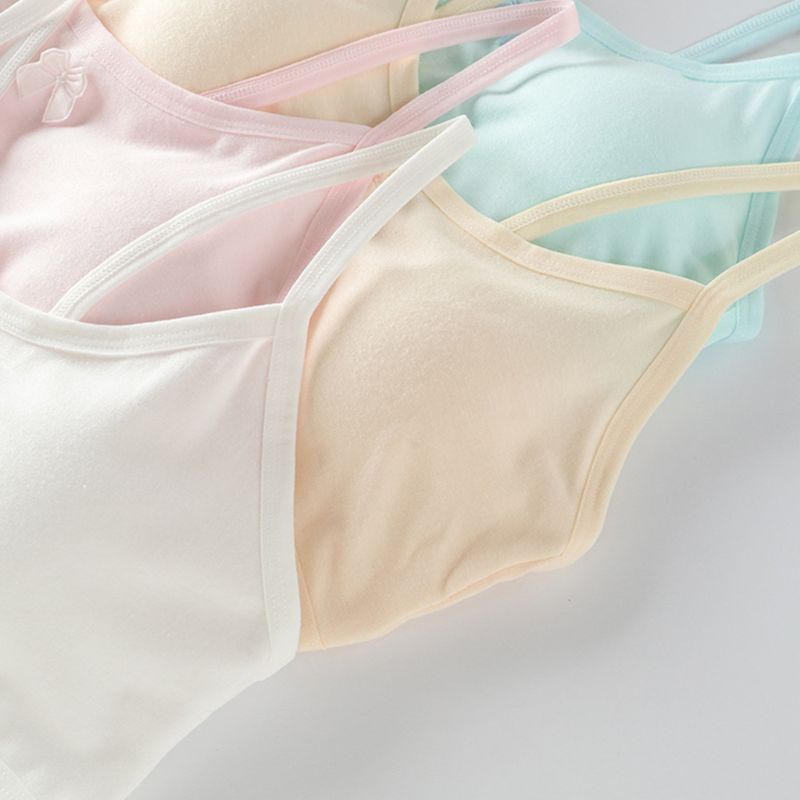Áo lót nữ có thể tháo rời và có đệm màu trơn thích hợp cho độ tuổi dậy thì