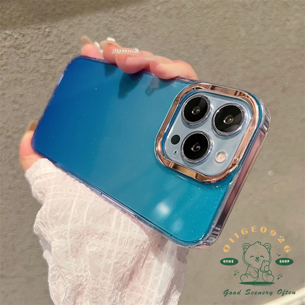Ốp Điện Thoại TPU Màu gradient Lấp Lánh Cho Iphone 13 12 11 Pro Max