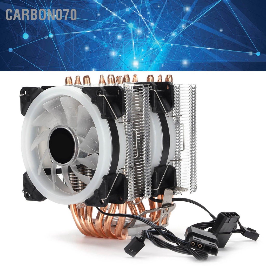 Tản Nhiệt Khí, Quạt Tản Nhiệt CPU LED RGB 6 ống nhiệt cho AMD 1150/1151/1155/1156/775/1366