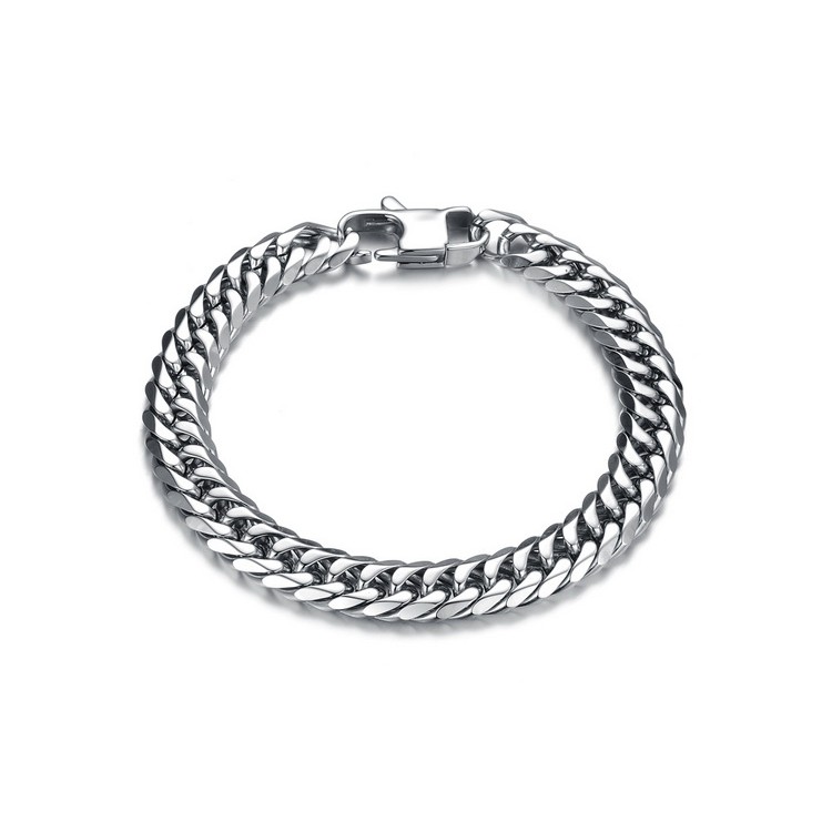 Lắc tay unisex titan xích kép không gỉ nhiều size MB171001