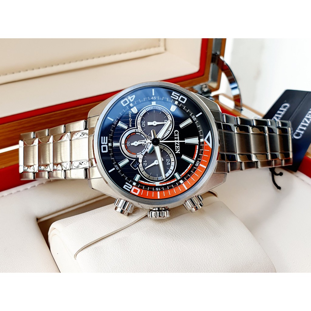 Đồng hồ nam chính hãng Citizen CA4330-57E - máy Quartz pin năng lượng ánh sáng - kính cứng