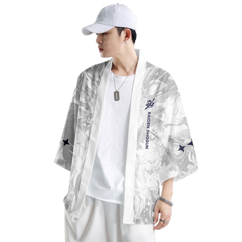 Hobby Genshin Va Chạm Beelzebul Kimono Haori Áo Khoác Ngoài Cosplay Anime Thời Trang Giản Dị Cỡ Lớn