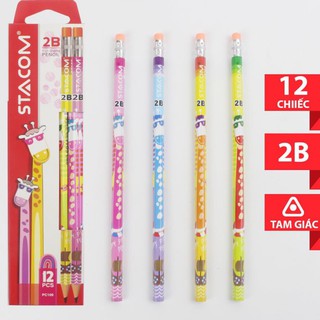 Bút chì gỗ hình thú stacom 2b - pc109 | bút chì gỗ học sinh 2b