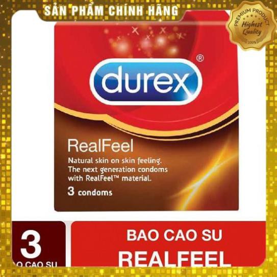 [FreeShip - Hàng Cao Câp] Bao cao su Durex Real Feel 3 bao