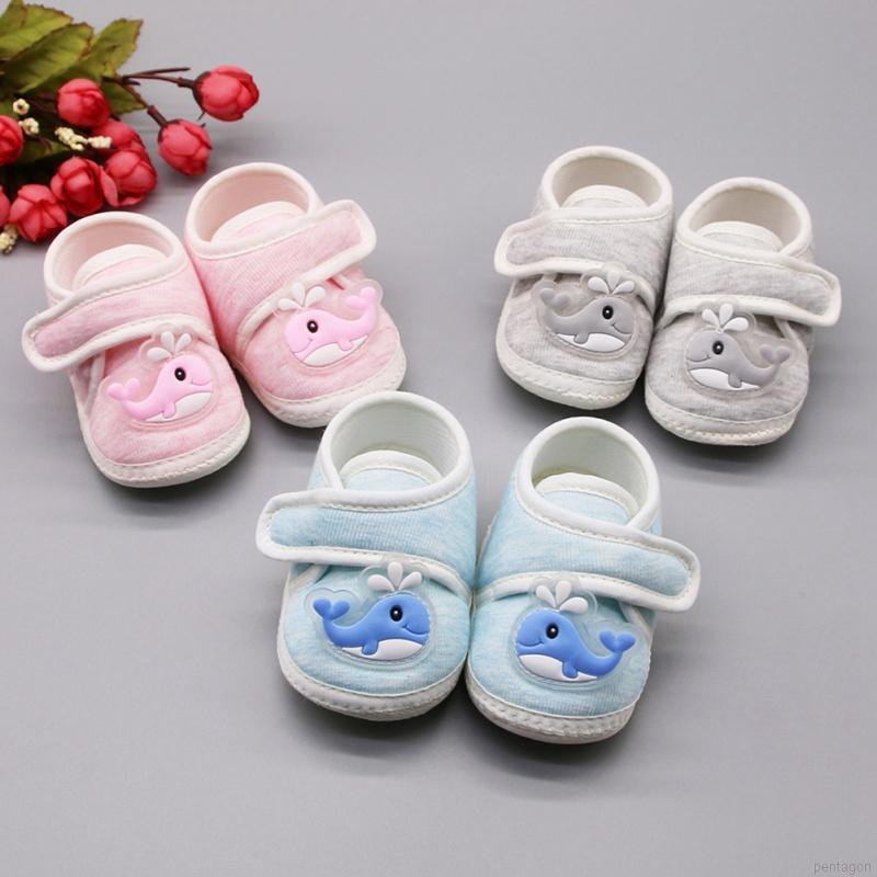 WALKERS Giày Vải Cotton Đế Mềm Hoạ Tiết Hoạt Hình Cho Bé Tập Đi