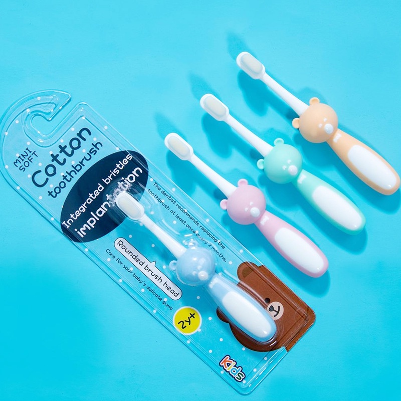 Bàn chải đánh răng lông tơ siêu mịn mềm mại cho bé