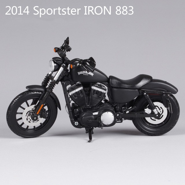 XE MÔ HÌNH MOTO HARLEY 2014 SPORTER IRON 883 TM TỈ LỆ 1:12  - MAISTO - 8649