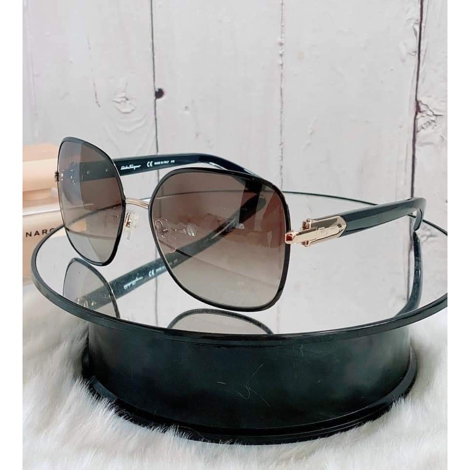 Kính mắt Salvatore Ferragamo SF150S  mắt nâu viền đen, dáng vuông ⚜️Hàng Authentic⚜️