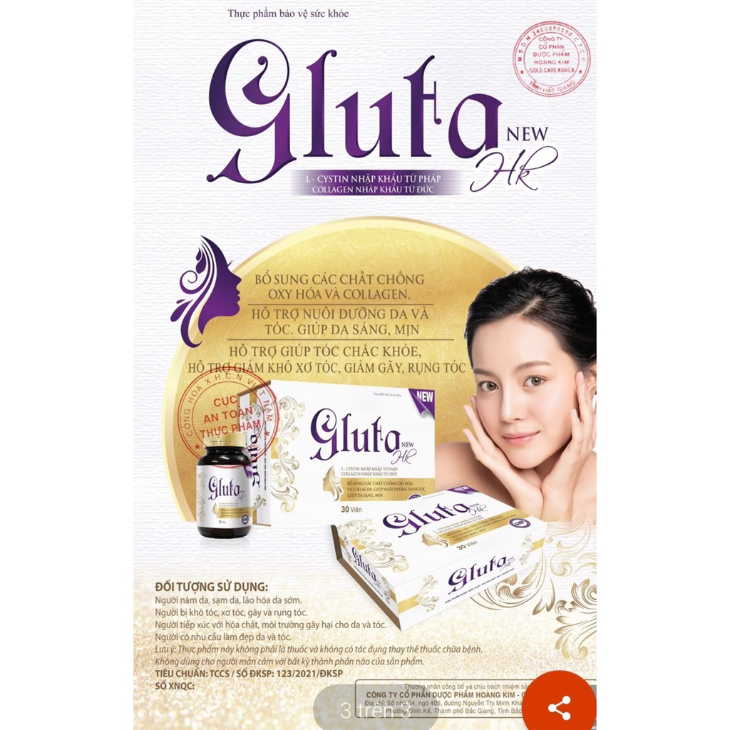 ( Nhập Khẩu) thực Phẩm bảo Vệ Sức Khỏe GLUTA NEW HK | Thế Giới Skin Care