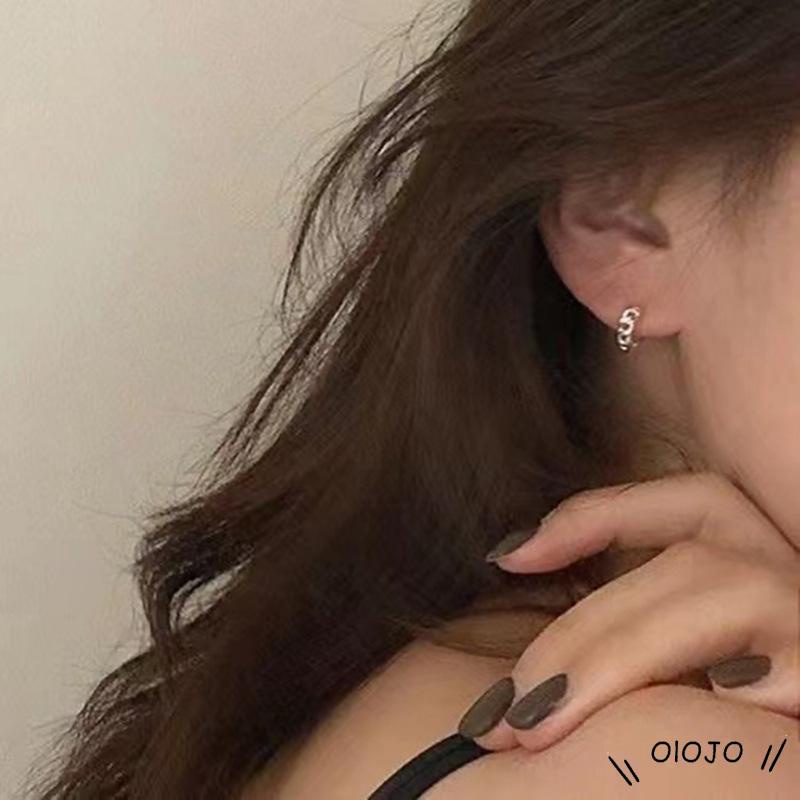 Khuyên tai dạng vòng xoắn đơn giản phong cách retro Hàn Quốc thời trang cho nữ