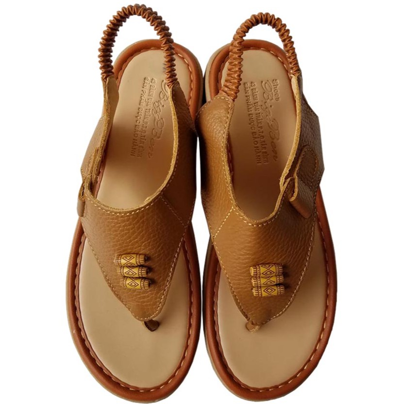 Giày sandal nữ xỏ ngón da bò BIGGBEN HKD085