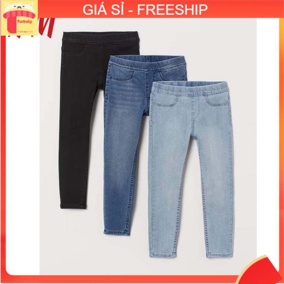 Quần bò legging bé gái 2-12 tuổi Hm xịn cắt mác, Quần Jean cho bé kiểu dáng thời trang