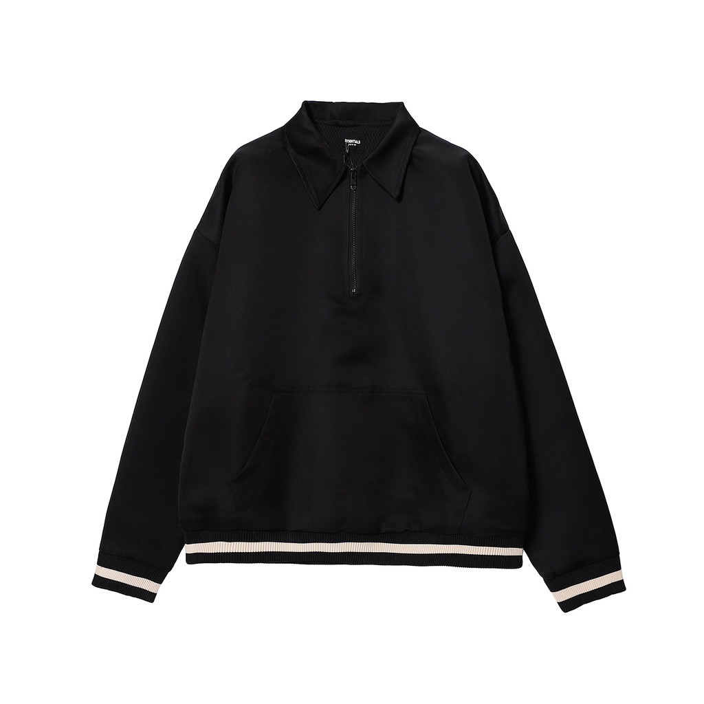 FEAR OF GOD FOG Season 5 Mainline Half-Zip Medal Jacket Embroidered Logo Baseball Uniform Coach Flight Jacket