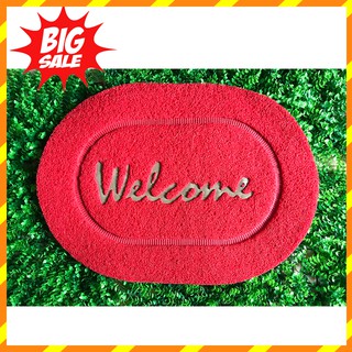Thảm Chùi Chân Chống Trượt Welcome Bầu Dục , Thảm Lau Chân Mềm Mại