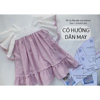 RG150_Rập giấy may váy bé gái