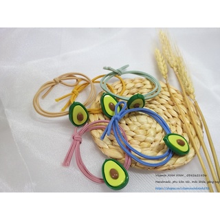 Set dây buộc tóc, thun cột tóc hình trái bơ nhiều màu