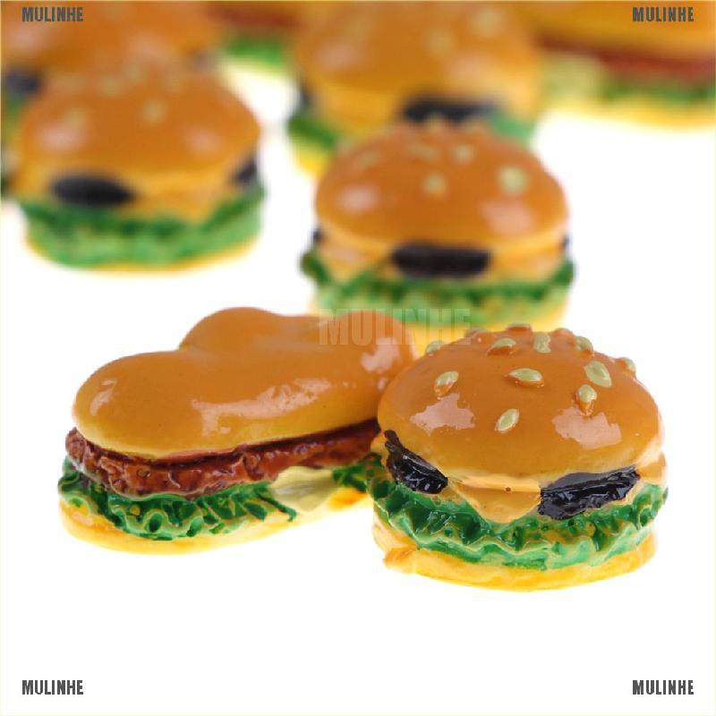 Set 2 Bánh Hamburger Đồ Chơi Cho Nhà Búp Bê