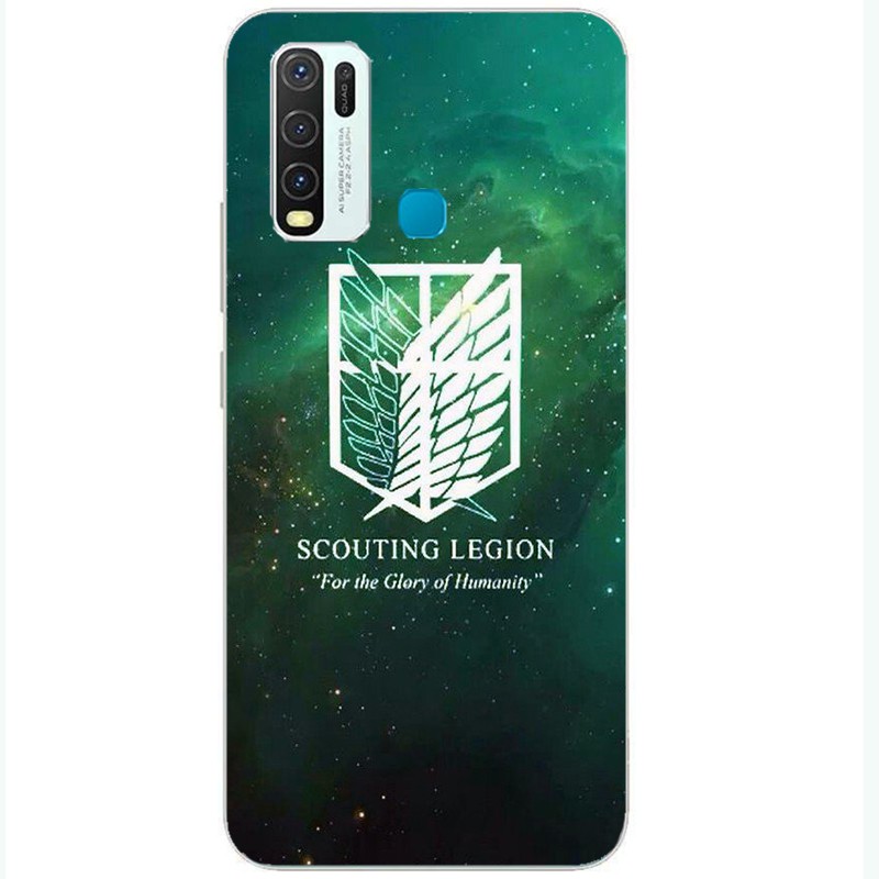 Ốp Lưng Silicone Mềm In Logo Attack On Titan Cho Itel P15 P32 P33 P36 Vision 1 2 Plus Pro