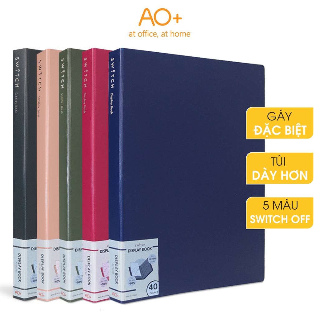 Bìa Lá A4 Switch OFF AO+, Túi Dày 0.06 mm  - WD622/WD624