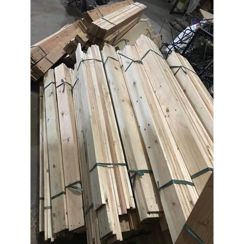 [Rẻ vô địch] 5 Nẹp gỗ thông pallet dài 1,3m - Nẹp trang trí decor Diy tường, vườn hoa 0877226655