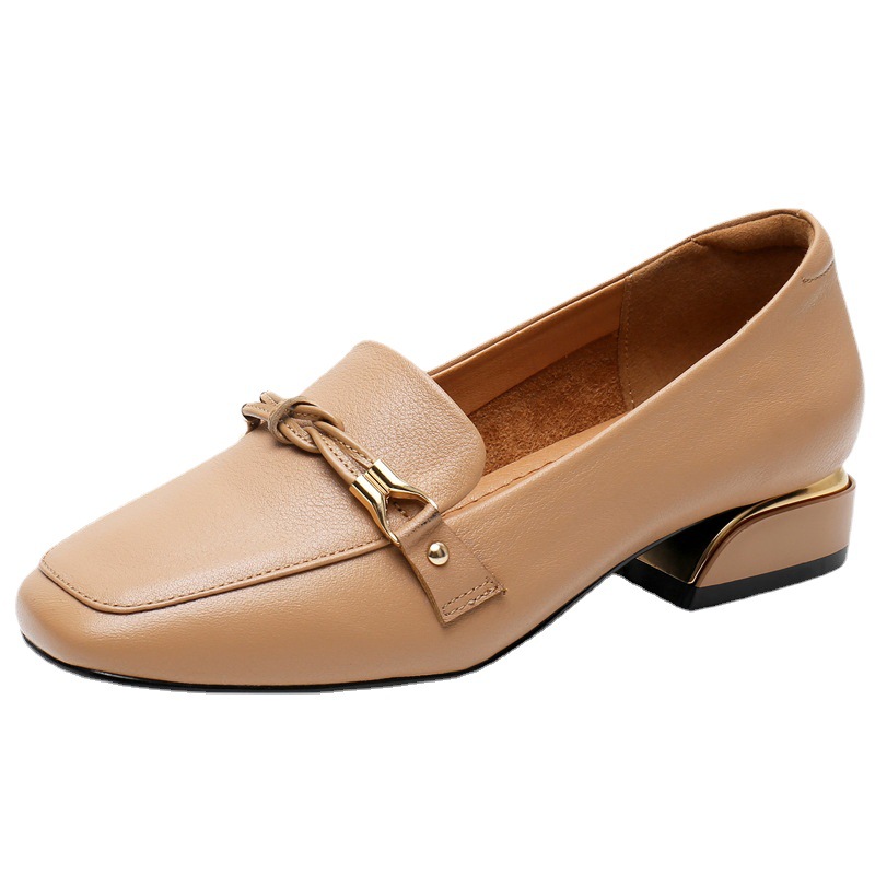 2021Mới Lớp Đầu Tiên Của Da Bò Giày Da Giày Mùa Xuân Với Nữ Giày Da Giày Kích Thước Lớn Của Phụ Nữ41Một43Đôi Giày Lười | BigBuy360 - bigbuy360.vn