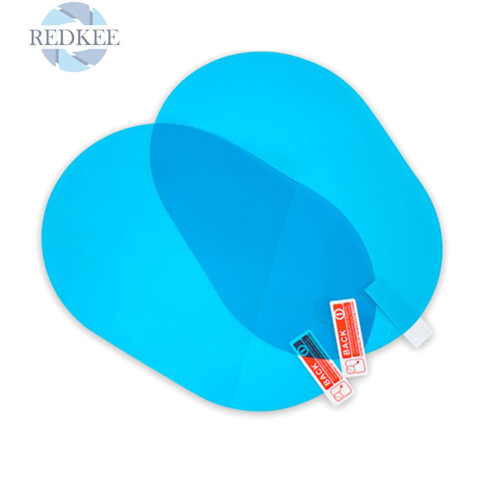 Set 2 miếng dán bảo vệ kính chiếu hậu chống thấm nước/ bám hơi nước hình oval cho xe hơi