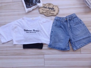 Set Bộ Quần Ngố + Set Áo Crop