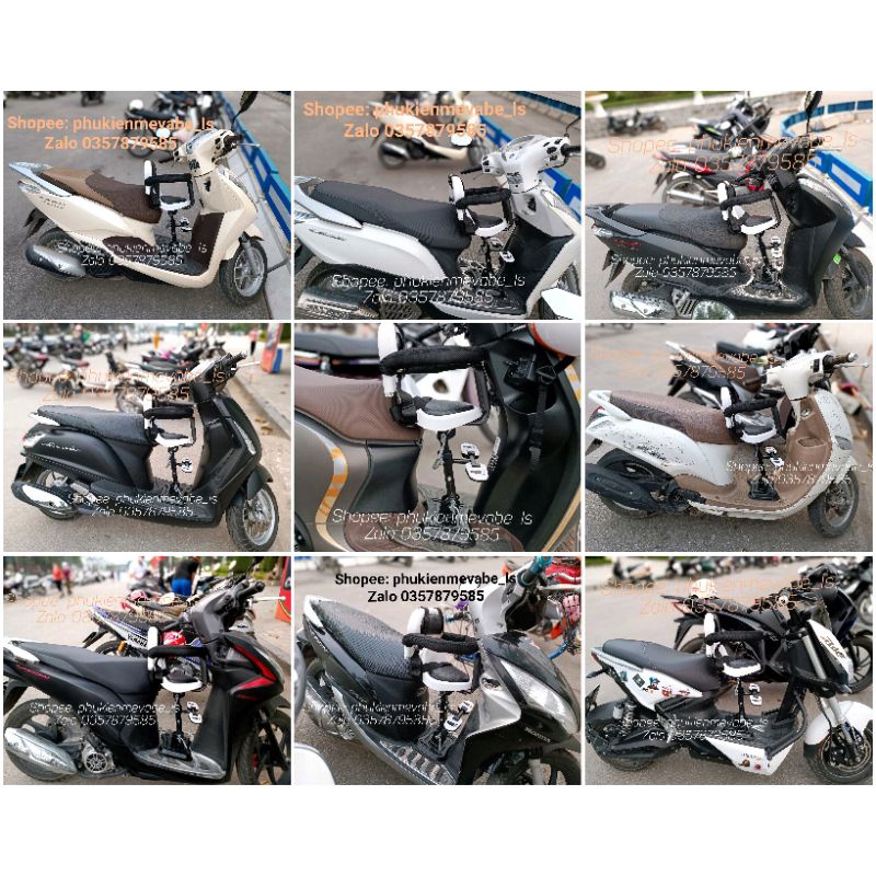 XN80- Ghế ngồi xe máy, xe máy điện xoay ngả 80 độ có giảm xốc (inbox tư vấn)
