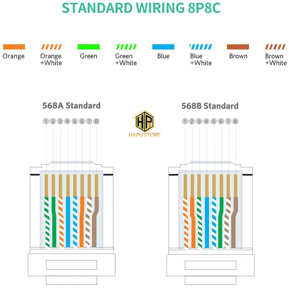 Hộp 50 chiếc hạt mạng RJ45 Ugreen 20331 chuẩn CAT5 chính hãng - Hapustore