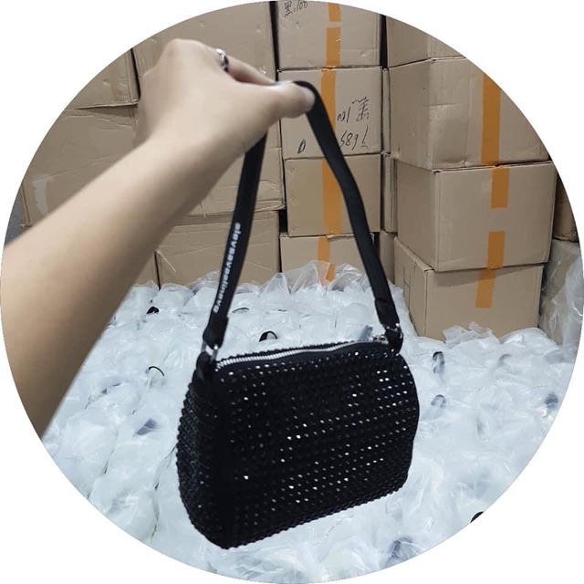 [Sẵn- video thật] Túi kẹp nách, túi đi tiệc đính đá (không phải dán) sáng lấp lánh sang chảnh S009 | BigBuy360 - bigbuy360.vn