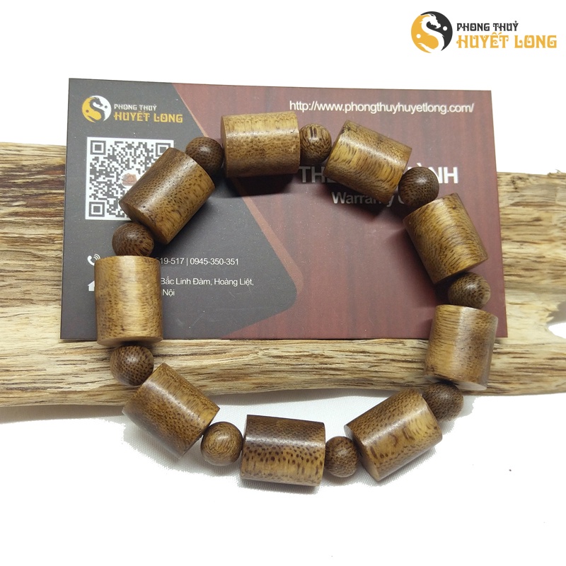 Chuỗi Hạt Trầm Hương Dạng Trúc Tự Nhiên, Vòng Tay Trầm Hương Phong Thủy Tài Lộc, Có Hộp