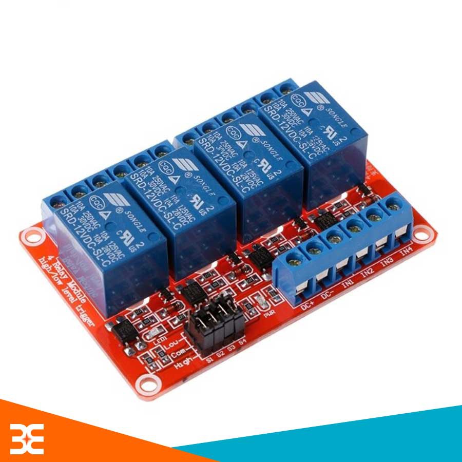 Module Relay 12VDC 4 Kênh H/L cao cấp
