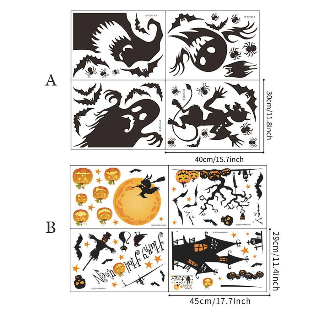 Sticker Dán Tường Họa Tiết Hình Con Ma Dùng Trang Trí Halloween