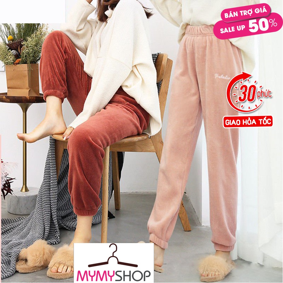 Quần Nỉ Nhung Lông Dáng Bomber Siêu Ấm 🎀Freeship🎀 Mẫu Hót Nhất Năm Nay