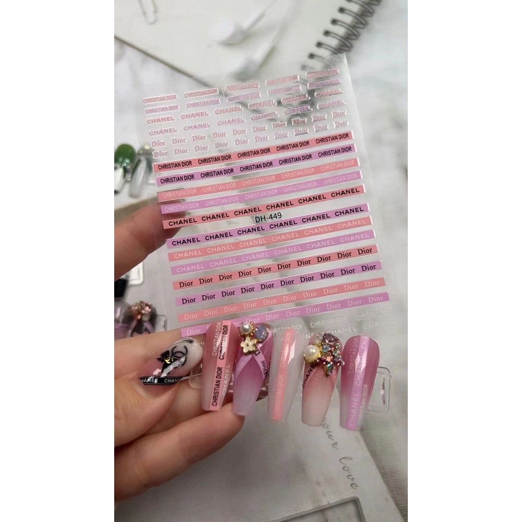 sticker mã trang trí nail dh449