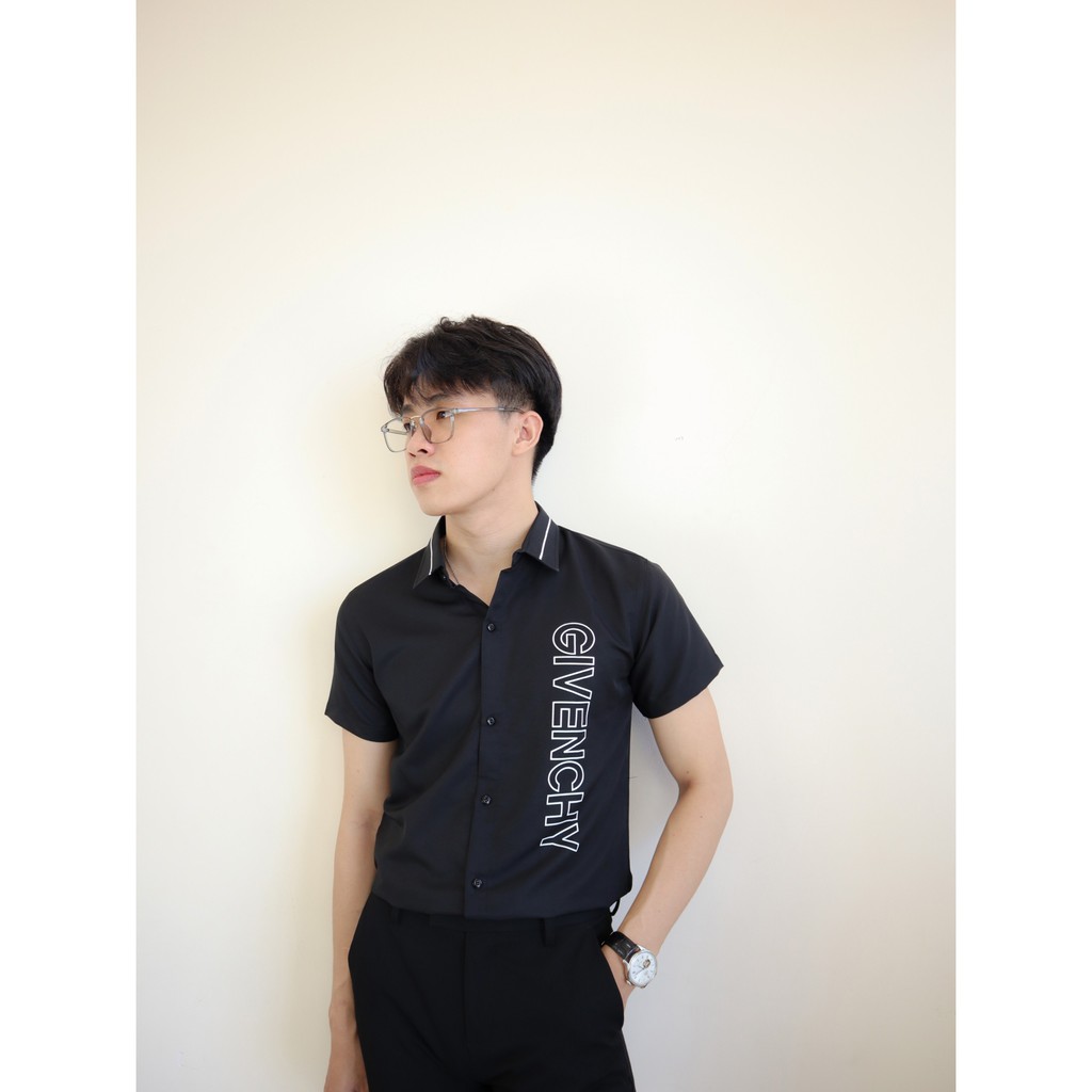Áo sơ mi nam tay ngắn kiểu dáng Hàn Quốc hợp thời trang nam tính dễ phối đồ | BigBuy360 - bigbuy360.vn